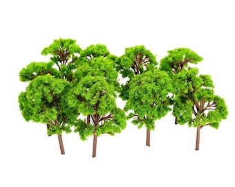 Miniature Tree Models 1:75-100 Fairy Garden Diorama Supplies (10pcs, 12cm)