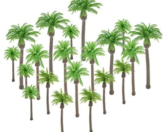 Miniature Coconut Palm Trees, Diorama Model Trees (20pcs, 6-10cm)