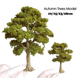 10/15/23/28cm Autumn Model Trees for HO OO G Scale Diorama Wire Trunk Miniatures for Train Railway Layout, Dollhouse, Landscape Craft Supply
