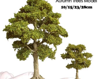 Miniature Autumn Tree 10-28cm Model Railway Scenery Landscape Diorama Craft Supply