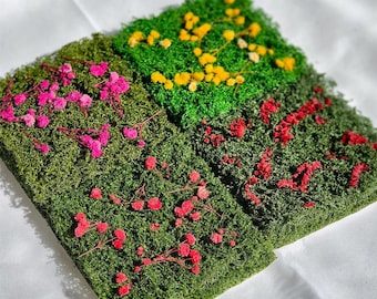 ミニチュア花房低木、ジオラマ庭園シーン、ウォーゲーム情景