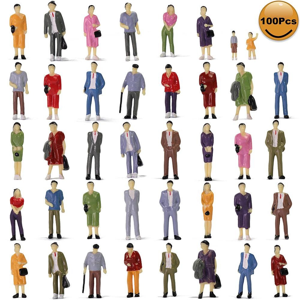 Figurines Miniatures 50 Personnages 1:32 - Pour Train Miniature, Décoration Table Et Diorama Figurines échelle 1:32 Train