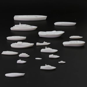 32 Stück Miniatur-Mixed-Schiff Boot Yacht unbemalte Modelle HO N Z-Skala Landschaft Landschaft Layout Zubehör Diorama Zubehör
