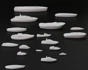 32 pcs Miniature Mixed Ship Boat Yacht Unpainted Models HO N Z Scale Landscape Scenery Layout Accessories Diorama Supplies