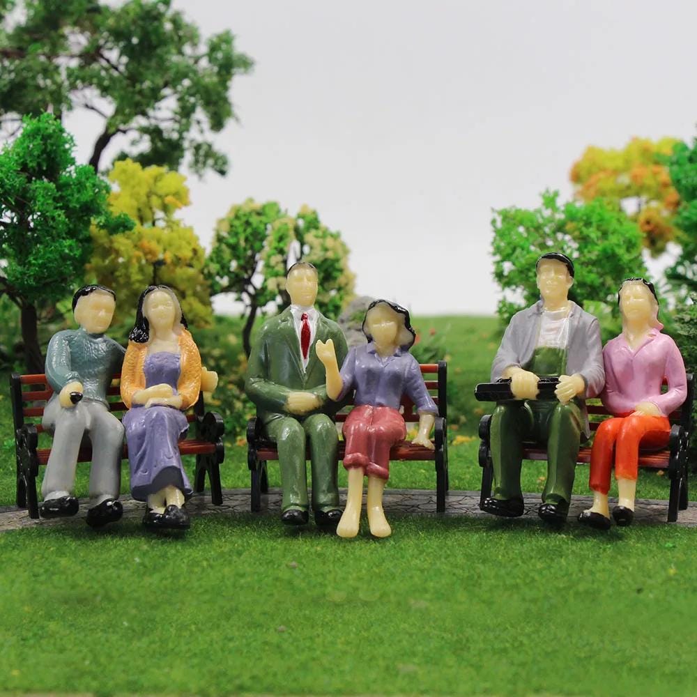 14 personnages miniatures à l'échelle 1:25 pour travaux manuels, dioramas, trains miniatures - France