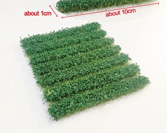7pcs Miniature Grass Tufts 8mm Model Scenery Strips, Diorama Terrain Supply