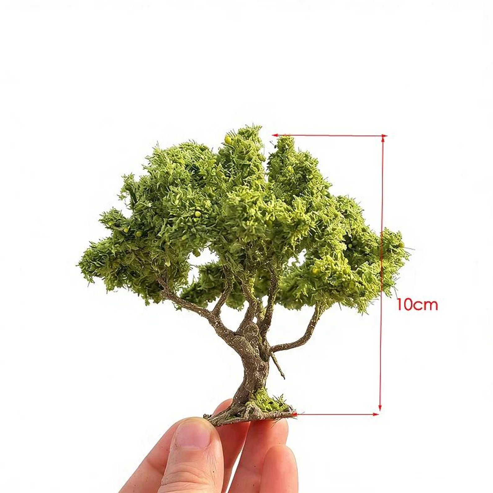 Miniature Green Oak Wire Tree Model 10–25cm for Diorama Railway Layout ...