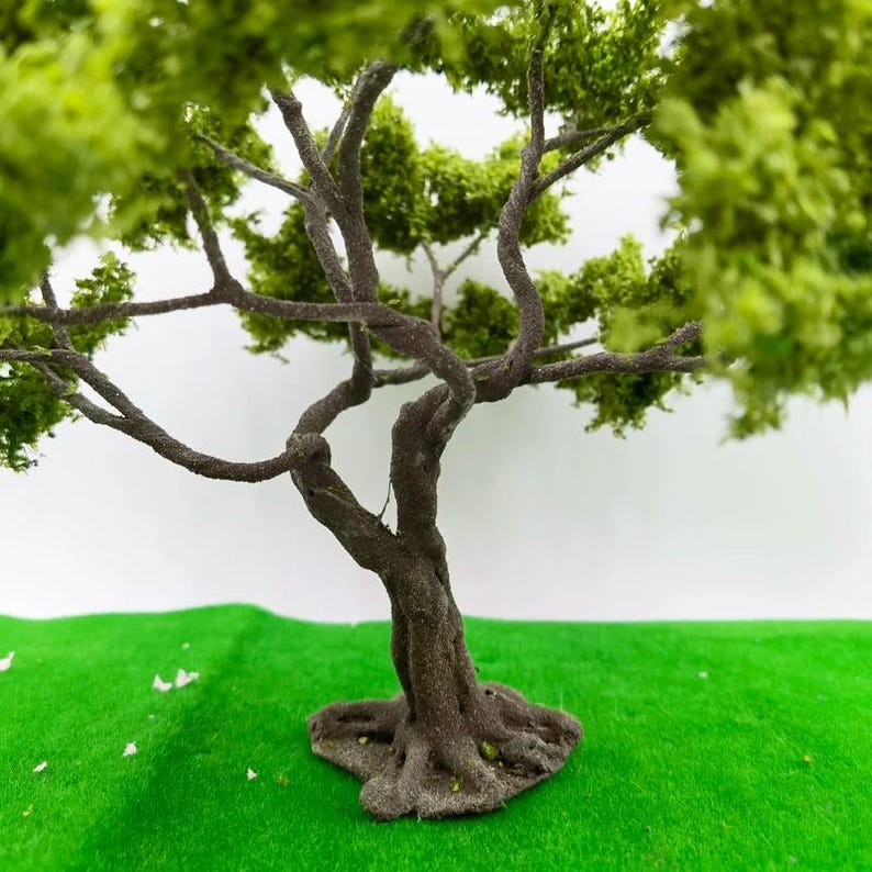 Miniature Green Oak Wire Tree Model 10–25cm for Diorama Railway Layout ...