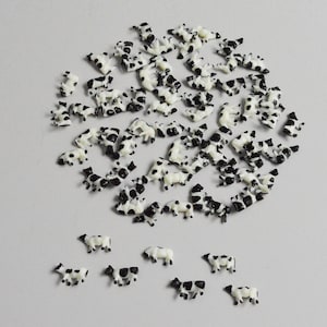 60 pcs Miniature Dairy Cow Farm Animal Figure 1/150 1/87 Models N HO Scale Garden Landscape Scenery Layout Accessories Diorama Supplies