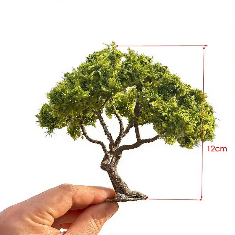 Miniature Green Oak Wire Tree Model 10–25cm for Diorama Railway Layout ...