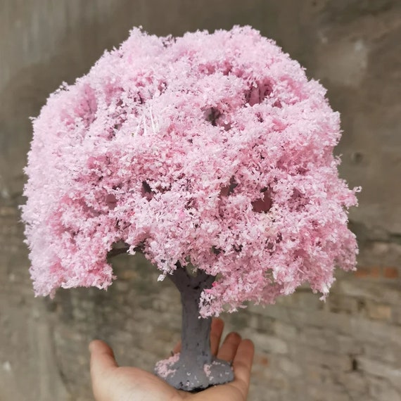 10/15/25cm Miniature Cherry Blossom Tree Model G Scale Train