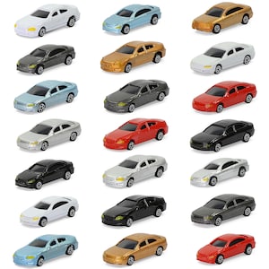 50 pcs Miniature Car 1:160 Vehicle N Scale Models Landscape Building Scenery Train Railway Layout Scene Accessories Diorama Supplies