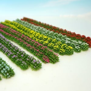 6 pcs Self-Adhesive Miniature Flower Grass Tufts Models Railway Accessories Forest Fairy Garden Landscape Terrarium Diorama Craft Supplies