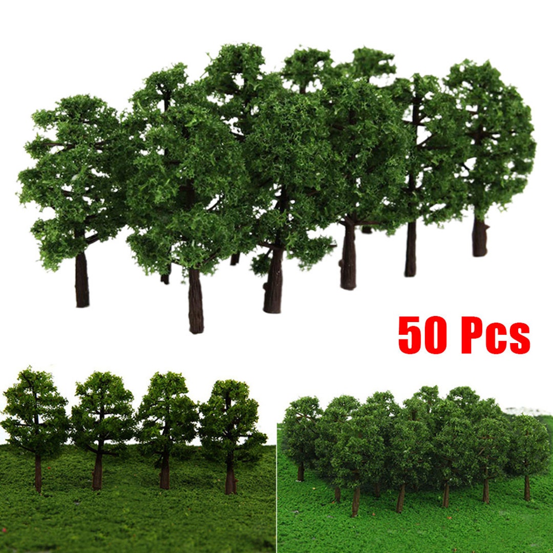 50pcs Miniature Trees 7cm Model for Railway Diorama Landscape - Etsy