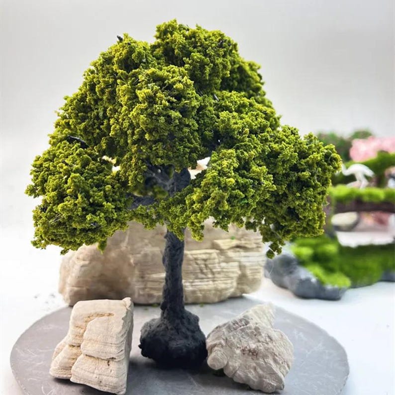 Miniature Banyan Wire Tree Model 10-25cm for DIY Diorama Scenery Craft ...