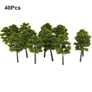 Miniature Model Trees 1:250 Scale N Gauge Railway Scenery Craft Supplies (40pcs)