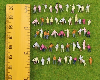 100pcs Miniature People Figures Z Scale 1:220 for Model Train Railway Layout Scenery