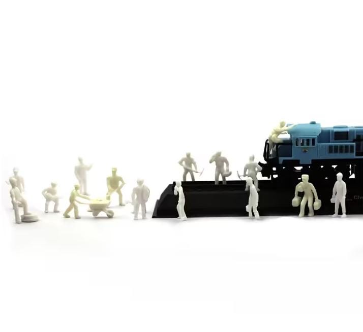 Lot De 24 Figurines Miniatures Train Échelle HO - Personnages Pour Décors Neuf