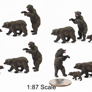 12 miniature di orsi, scala 1:87 HO per plastici ferroviari e diorami. immagine 2