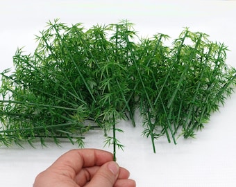 100pcs Miniature Bamboo Trees 9-13cm Model Plants for Diorama, Railway Layout, Fairy Garden Decor