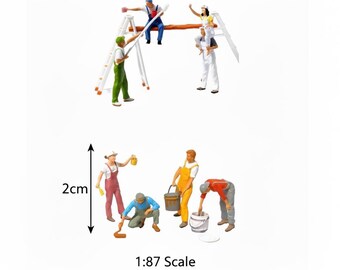 Miniature Painter Figures 1:87 Scale Resin Model Train Diorama People, Landscape Layouts