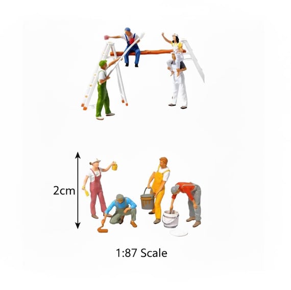Miniature Painter Figures 1:87 Scale Resin Model Train Diorama People, Landscape Layouts