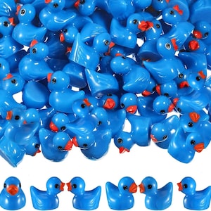 50/100 peças miniaturas de resina azul acinzentado modelos de patinhos faça você mesmo cenário casa de bonecas paisagem jardim de fadas terrário diorama suprimentos para artesanato