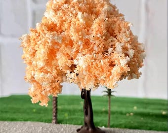 Modelo de árbol de flores de naranjo en miniatura de 10/15/20/25 cm, para decoración de casas de muñecas.
