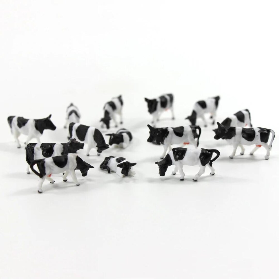Lot De 100 Figurines Miniatures Vaches En Résine - Environ 0.7 Cm - Pour Jardin De Fées, Terrarium, DIY - 5