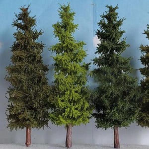 3 pezzi 14 cm Albero di pino in miniatura Scala 1:87 Modello fai da te Tavolo di sabbia Treno Ferrovia Paesaggio Giardino delle fate Paesaggio Terrario Diorama Forniture artigianali