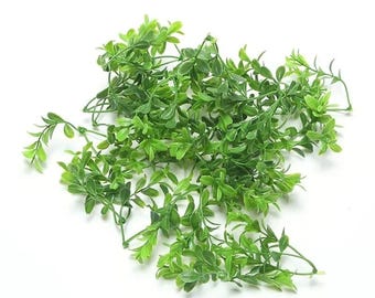 20 hastes de folhagem artificial, trepadeiras de folhas de plástico falsas, para decoração de guirlandas, scrapbooking e cenários em miniatura.