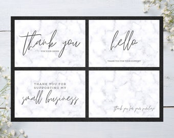 Herunterladbare Dankeskarte, kleine Unternehmen Dankeschön Karte, druckbare Dankeschön Packungsbeilage, modernes Geschäft Dankeschön