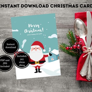 Dir selbst ein frohes kleines Weihnachtsfest | digitaler download Weihnachtskarte | Sofort-Download