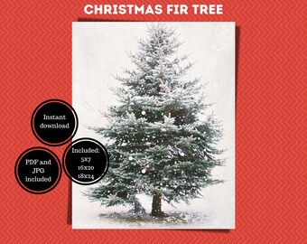 Vintage Tannenbaum| Druckbare PDF | Weihnachtsdeko | Weihnachten Druckbar