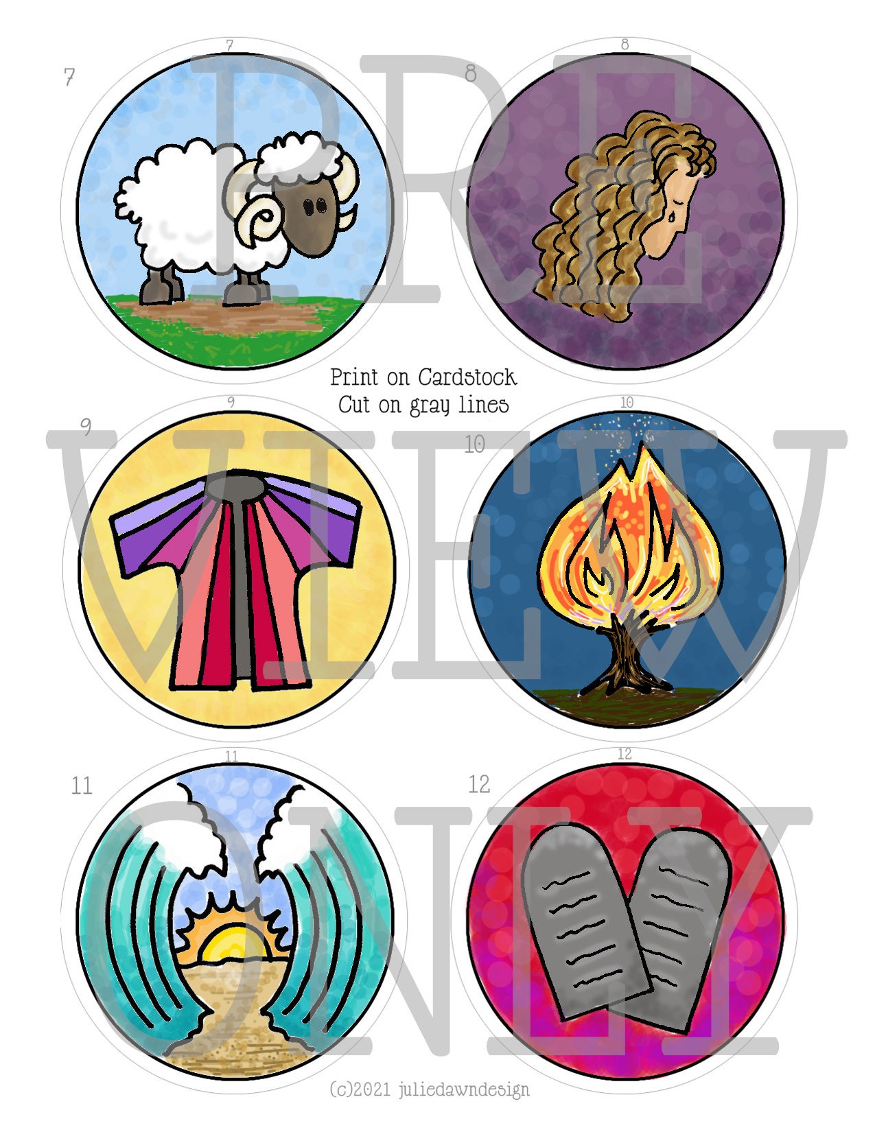 Bulk Print - JSB COLOR Advent Printable Ornaments - More Than 10 Copies ...
