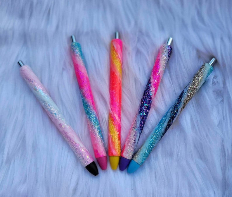 Custom Glitter Pens Glitter Ink Joy Gel Pens Epoxy Glitter Etsy