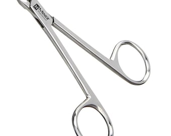 Cuticle Nipper Scissor style, Cuticle Clipper, Half Jaw Professional Quality, Extra fine Curved, Cutter & Remover for Nails