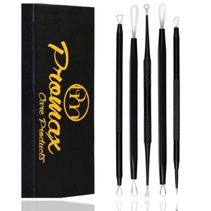 Blackhead Remover Tools, 5 Pimple Popper Tool Kit for Removing Blackhead, Whitehead, Pimple, Acne, Zit, Comdone, Pores, ingrown - with Case