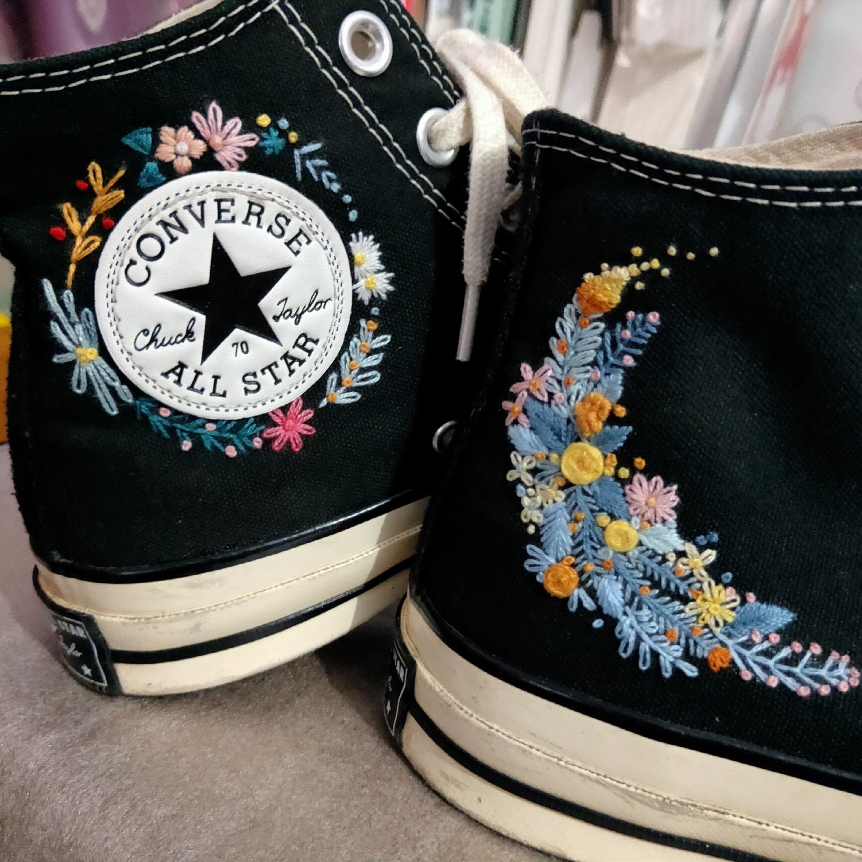 custom embroidered converse