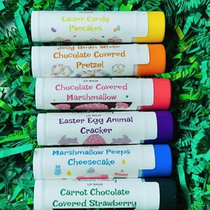Easter Brunch Treats Lip Balm Collection – Handcrafted Dessert & Candy Inspired Balms (Includes 6 lip balms — 0.15oz)