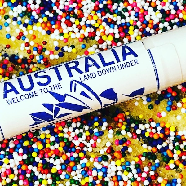 Fairy Bread LIMITED EDITION Australia Passport Stamp Collectible lip balm with vitamin e.