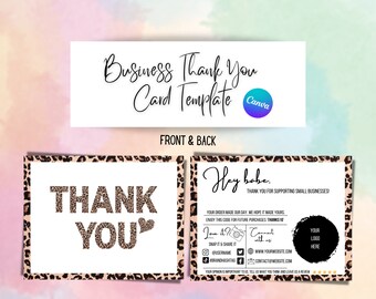 Small Business Thank you card - Thank You Postcard - Thank You Card - Card Template- Small Business Template - Editable Thank You Card