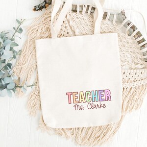 Sac fourre-tout personnalisé pour enseignant Sacs personnalisés pour enseignant