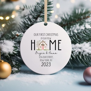 Personalized First Christmas In Our New Home Ornament 2023 Custom New House Christmas Ornament 1st Christmas In New House Home Owner Gift