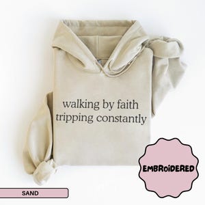 Embroidered Christian Hoodie Sweatshirt Christian Embroidered Hoodie Christian Crewneck Sweatshirt Christian Hoodies Faith Based Clothing