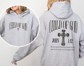 Moletom Cristão Filho de Deus, Moletons Cristãos, Moda Urbana Cristã, Produtos Cristãos, Vestuário Cristão, Moletom com Versículo Bíblico, Moletom com Base na Fé