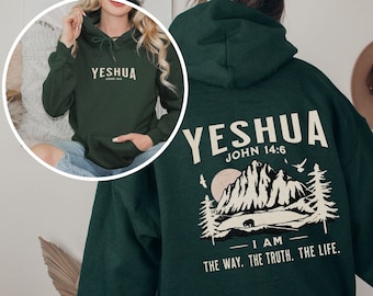 Yeshua Christian Hoodie Jesus Hoodie Christian Hoodies Christian Clothes Christian Streetwear Christian Apparel Bible Verse Christian Merch