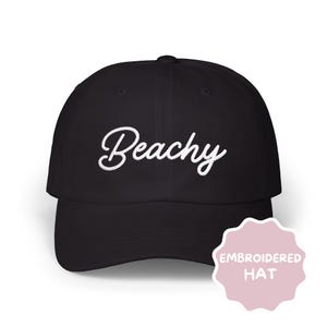 Embroidered Beachy Hat Just Beachy Summer Hat For Women Beach Girls Trip Hat Beach Hat For Summer Surf Hat Beachy Gifts Beach Girl Hats Gift