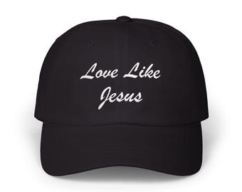 Gorra cristiana Gorras cristianas Ama como Jesús Gorra cristiana bordada para papá Gorras para mujer Gorras para papá Mercancía cristiana Regalos cristianos Gorra