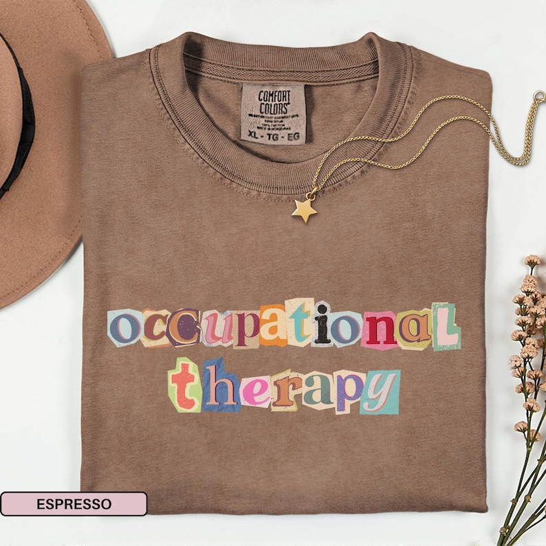 Koszulka do terapii zajęciowej dla terapeuty zajęciowego, prezent dla terapeuty zajęciowego, koszulka do OT, koszulki do terapii zajęciowej, koszulki pediatryczne OTA Espresso